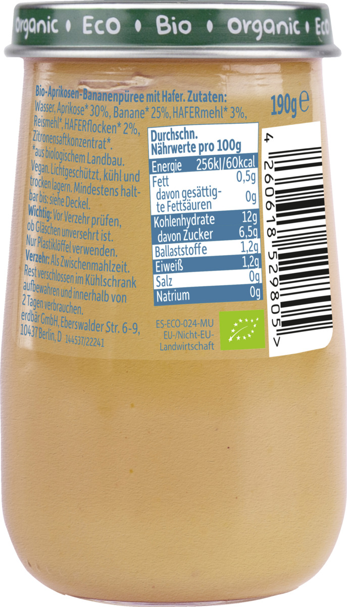 Bild 2 von Freche Freunde Bio Baby Aprikose, Banane mit Hafer