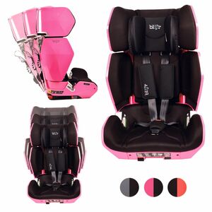 Blijr Uniek Pink Autositz Kindersitz für Kinder ab 3,5 bis 12 Jahren Höhenverstellbar bis 150cm