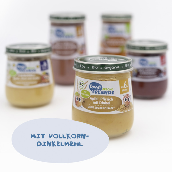 Bild 3 von Freche Freunde Bio Baby Apfel, Pfirsich mit Dinkel