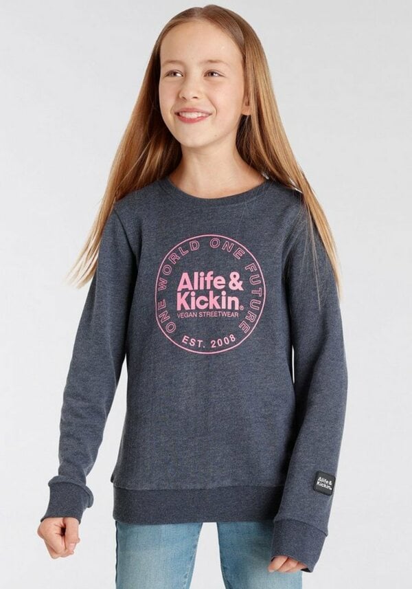Bild 1 von Alife & Kickin Sweatshirt mit Logo Druck NEUE MARKE! Alife & Kickin für Kids., Blau