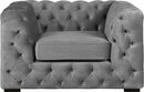 Bild 1 von Guido Maria Kretschmer Home&Living Chesterfield-Sessel Kalina, mit klassischer Chesterfield-Knopfheftung, Grau