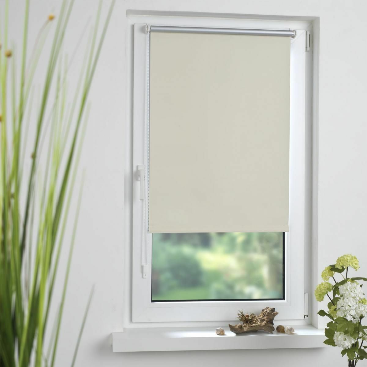 Bild 1 von Bella Casa Klemmfix Rollo verspannt, Sichtschutz, thermobeschichtet, verdunkelnd, creme, 75 cm x 150