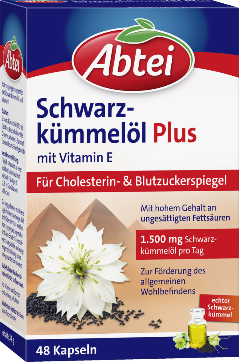Bild 1 von Abtei Schwarzkümmelöl Plus Kapseln