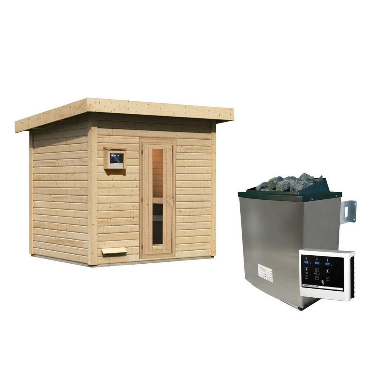 Bild 1 von Karibu Saunahaus Sonja 3 natur B/H/T: ca. 231x228x196 cm