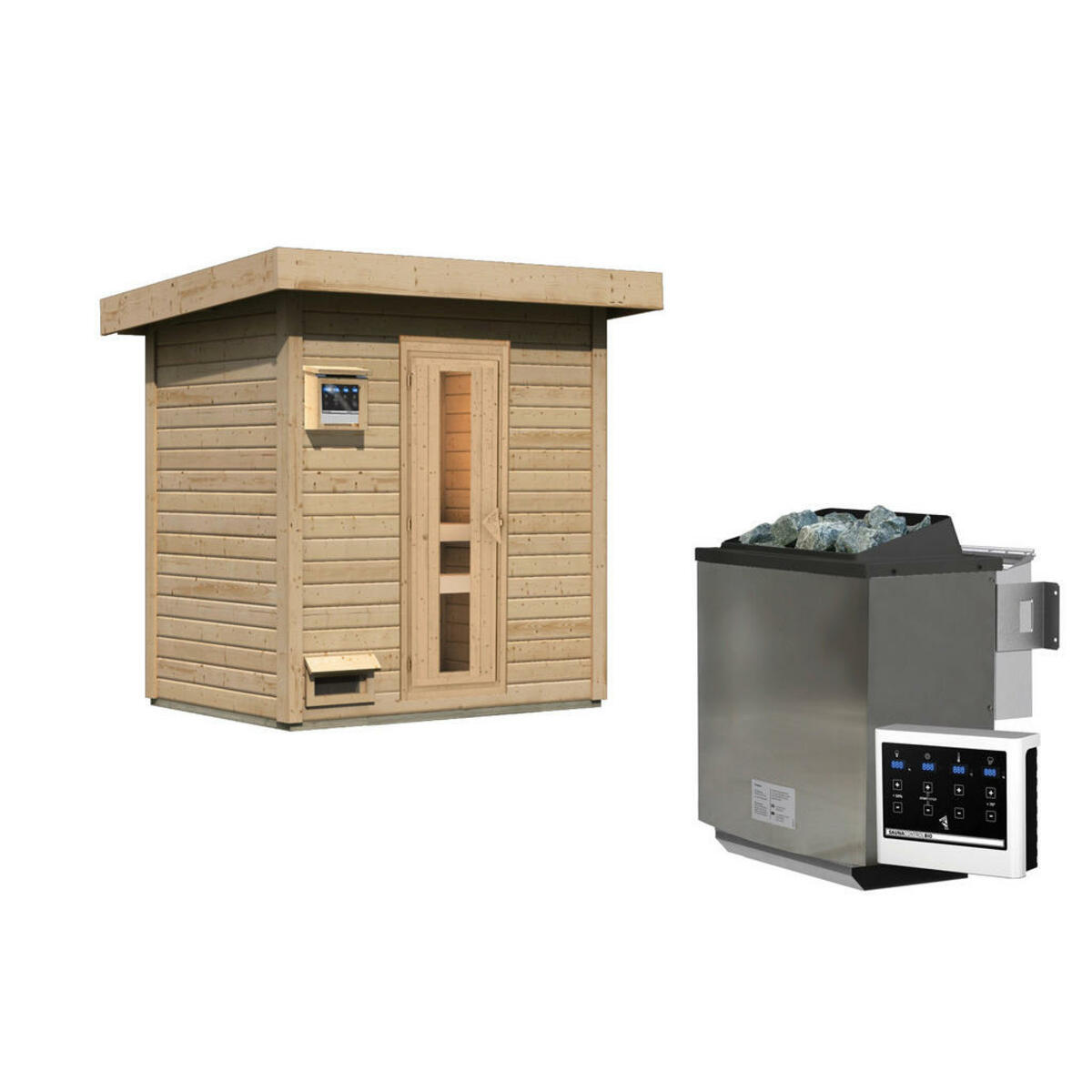Bild 1 von Karibu Saunahaus Sonja 1 natur B/H/T: ca. 196x228x146 cm