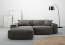 Bild 1 von Andas Ecksofa Glimminge, Breite 234, auch in Breitcord + Easy care-Bezug, Zierkissen, Grau