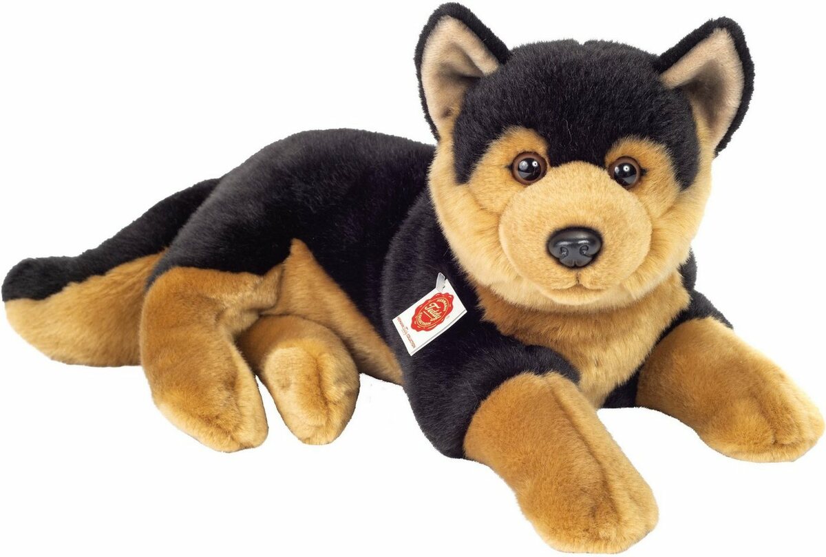 Bild 1 von Teddy Hermann® Kuscheltier Schäferhund 45 cm, zum Teil aus recyceltem Material, Braun|schwarz