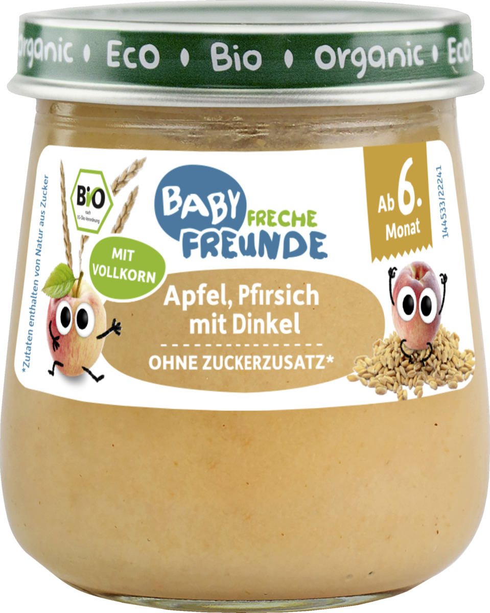 Bild 1 von Freche Freunde Bio Baby Apfel, Pfirsich mit Dinkel