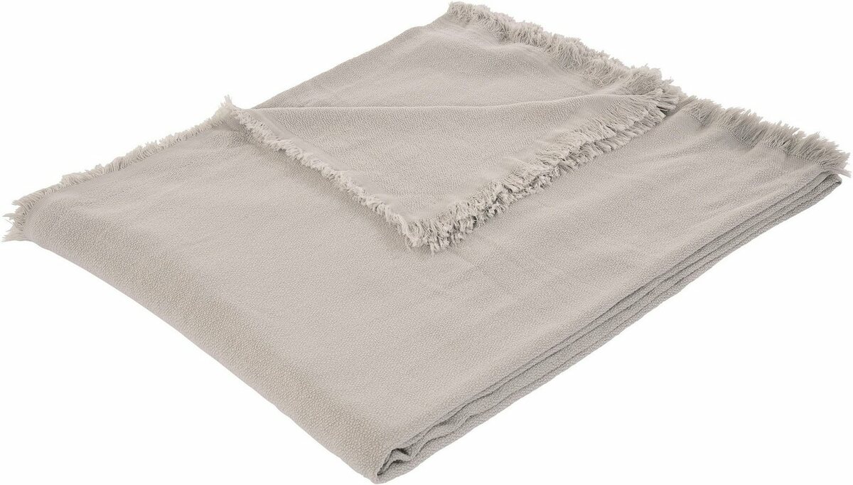 Bild 1 von Wohndecke Aluna, Guido Maria Kretschmer Home&Living, mit Fransen, Kuscheldecke, Grau