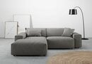 Bild 1 von Andas Ecksofa Glimminge, Breite 234, auch in Breitcord + Easy care-Bezug, Zierkissen, Grau