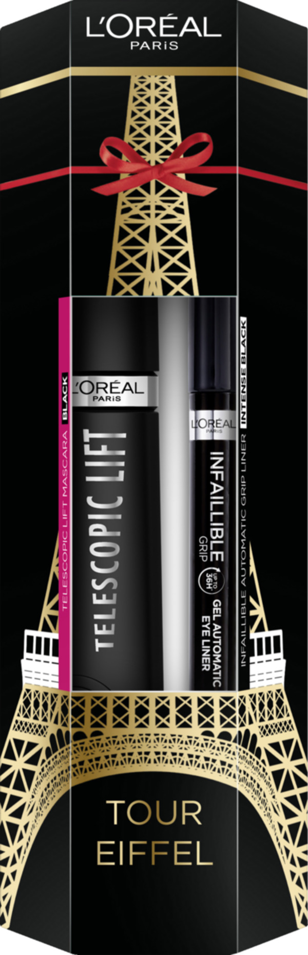 Bild 1 von L’Oréal Paris Telescopic Lift Mascara schwarz & Infaillible Automatic Grip Eyeliner Weihnachtsset