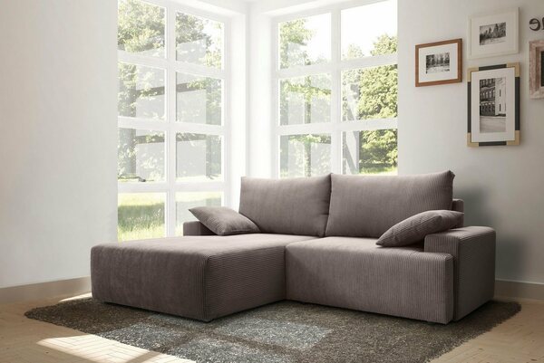 Bild 1 von Exxpo - sofa fashion Ecksofa Orinoko, inklusive Bettfunktion und Bettkasten in verschiedenen Cord-Farben, Braun