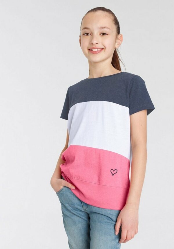 Bild 1 von Alife & Kickin T-Shirt mit Colourblocking, NEUE MARKE! Alife & Kickin für Kids., Rosa