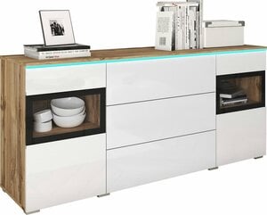 INOSIGN Sideboard Vera, Breite 150 cm, ohne Beleuchtung, Braun|weiß