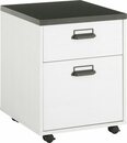 Bild 1 von Home affaire Rollcontainer SHERWOOD, mit Apothekergriffen aus Metall, Breite 47 cm, Soft-Close-Funktion, Weiß