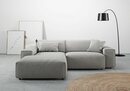 Bild 1 von Andas Ecksofa Glimminge, Breite 234, auch in Breitcord + Easy care-Bezug, Zierkissen, Grau