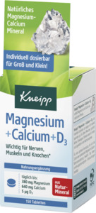 Kneipp Magnesium + Calcium + D3 Tabletten