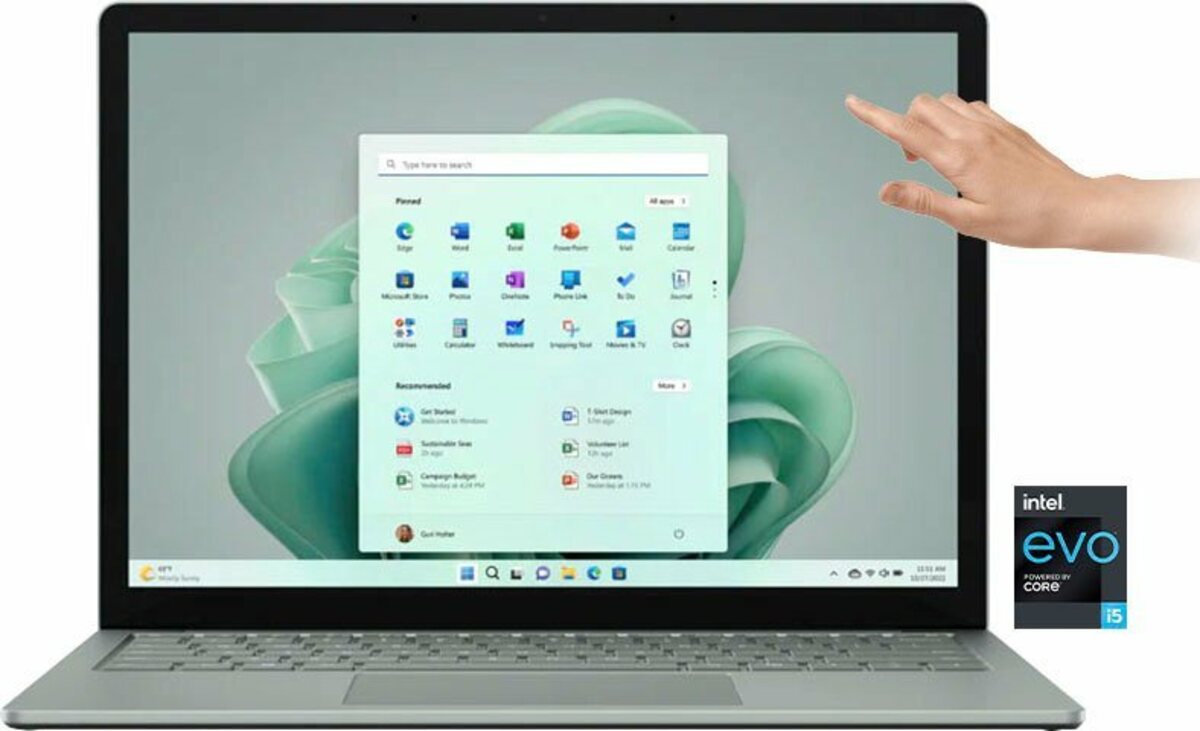 Bild 1 von Microsoft Surface Laptop 5 Notebook (34,29 cm/13,5 Zoll, Intel Core i5 1235U, Iris Xe Graphics, 512 GB SSD), Grün