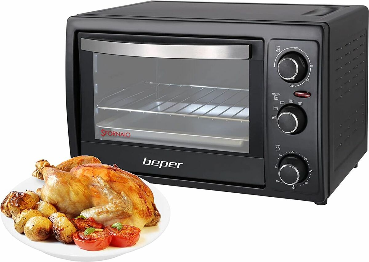 Bild 1 von Beper 90.884 Elektrischer Backofen mit 30 Liter Fassungsvermögen und 1300 Watt Leistung