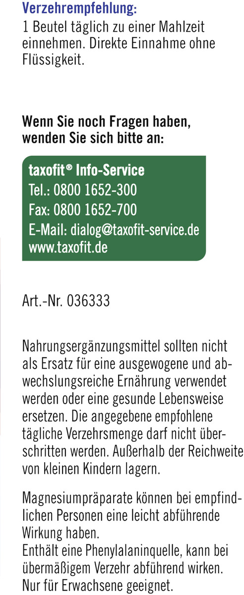 Bild 2 von taxofit Magnesium 400 + B1 + B12 + Folsäure Direktgranulat