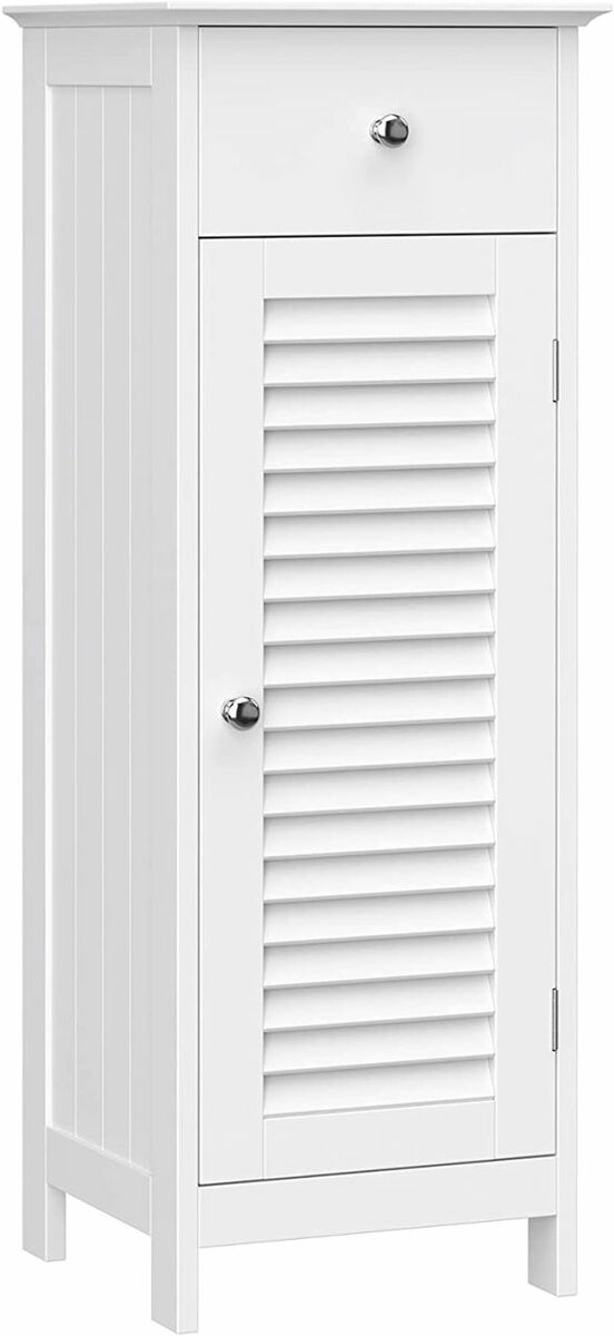 Bild 1 von SONGMICS Badezimmerschrank mit Schublade Lamellentür