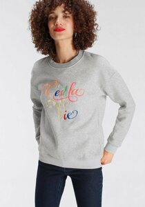AJC Sweater mit Statement Stickerei - NEUE KOLLEKTION, Grau