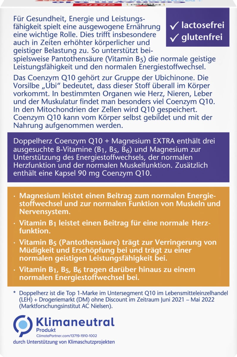 Bild 4 von Doppelherz aktiv Coenzym Q10 Extra + Magnesium + B-Vitamine