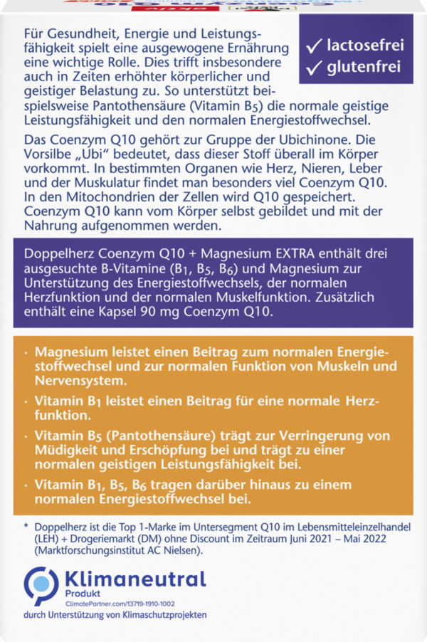 Bild 4 von Doppelherz aktiv Coenzym Q10 Extra + Magnesium + B-Vitamine