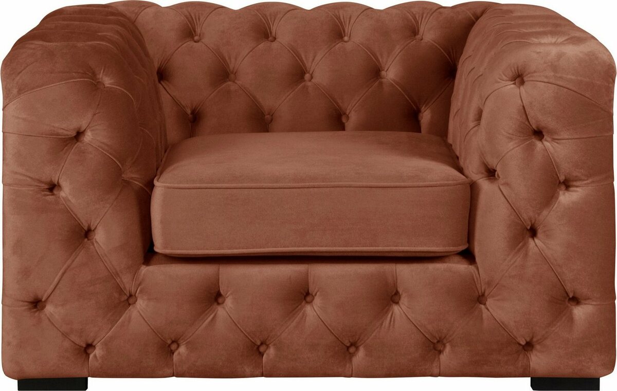 Bild 1 von Guido Maria Kretschmer Home&Living Chesterfield-Sessel Kalina, mit klassischer Chesterfield-Knopfheftung, Goldfarben