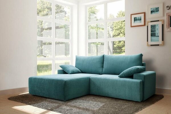 Bild 1 von Exxpo - sofa fashion Ecksofa Orinoko, inklusive Bettfunktion und Bettkasten in verschiedenen Cord-Farben, Blau