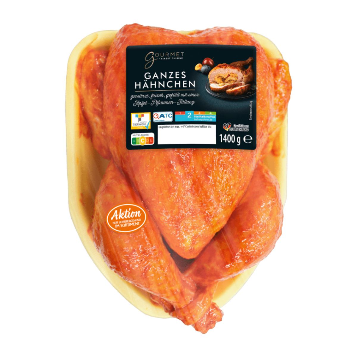 GOURMET FINEST CUISINE Ganzes Hähnchen, gefüllt von ALDI Nord ansehen!
