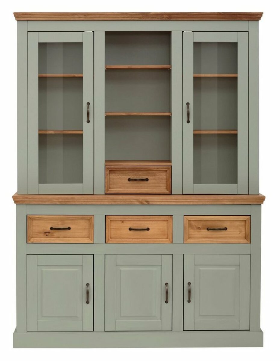 Bild 1 von Home affaire Buffet Selma aus massivem Kiefernholz, mit Griffen aus antikisiertem Metall, Grün