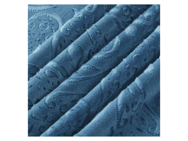 Lavish Home Plüsch-Überwurfdecke – Kuscheliges Fleece Mit Blumenmuster In Blau, 127 X 152 Cm