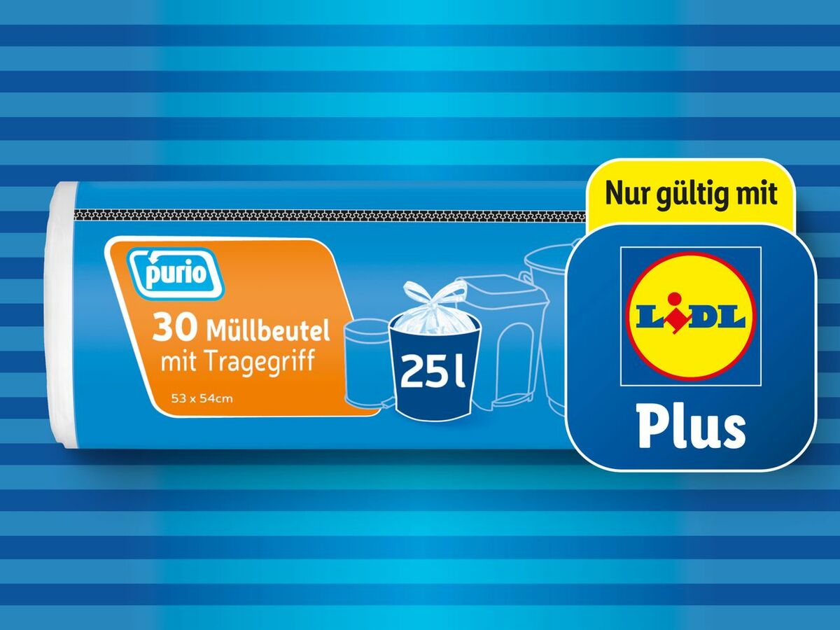 Bild 1 von Purio Müllbeutel mit Tragegriff, 
         30 Stück