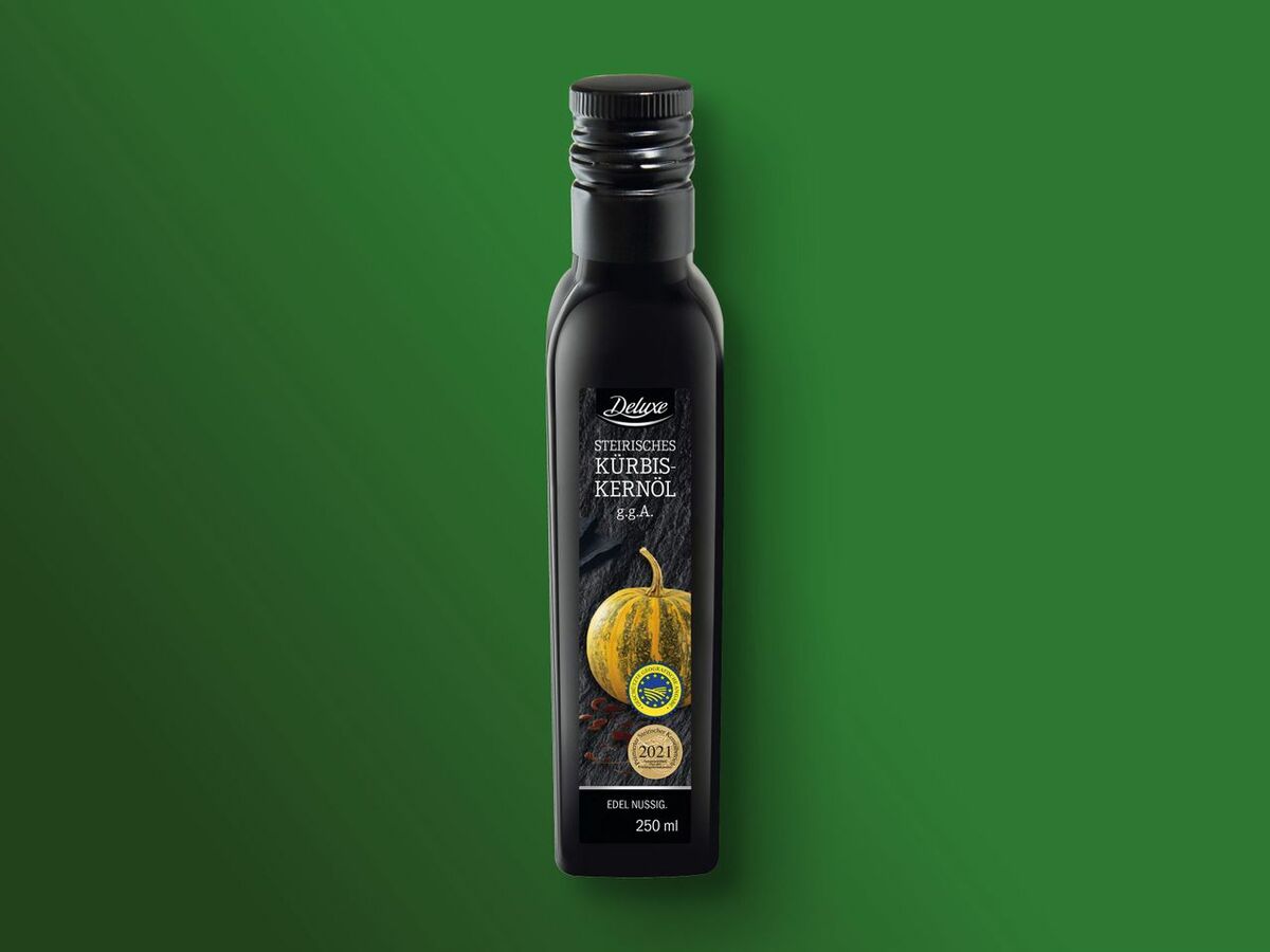 Bild 1 von Deluxe Steirisches Kürbiskernöl g.g.A., 
         250 ml