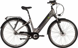SAXONETTE E-Bike COMFORT PLUS 4.0, 7 Gang Shimano, Nabenschaltung, Frontmotor, 418 Wh Akku, Silberfarben