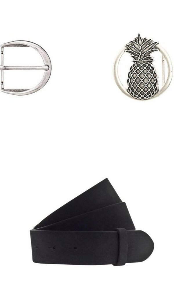 Bild 1 von Vanzetti Ledergürtel (Set) mit auswechselbaren Schließen, Schwarz