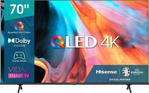 Bild 1 von Hisense 70E77HQ QLED-Fernseher (176,5 cm/70 Zoll, 4K Ultra HD, Smart-TV), Schwarz