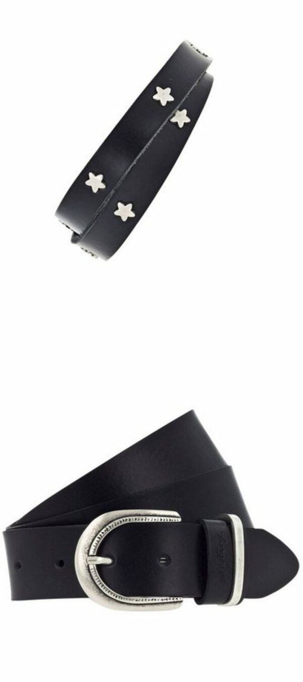 Bild 1 von MUSTANG Ledergürtel (Set) mit Leder-Wickelarmband, Schwarz