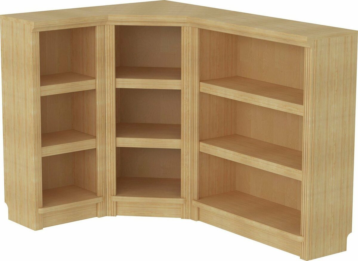 Bild 1 von Home affaire Bibliothek Soeren, 3-tlg., Aus Massiver Kiefer, Beige