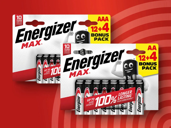 Bild 1 von Energizer Max 12+4 AAA Batterien, 
         16 Stück