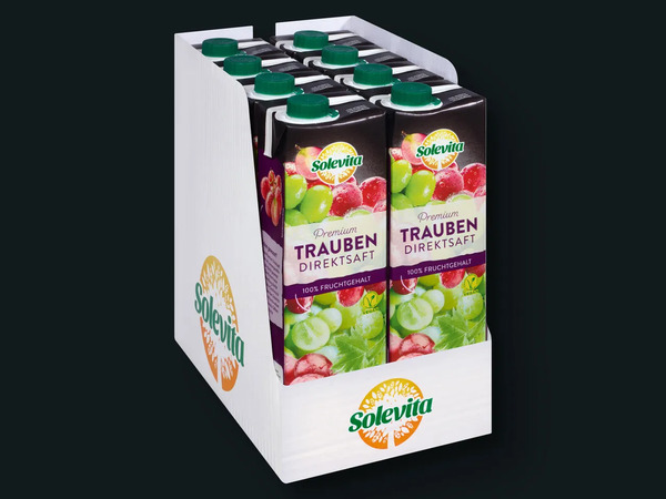 Bild 1 von Solevita Premium Trauben Direktsaft, 
         8x 1 l