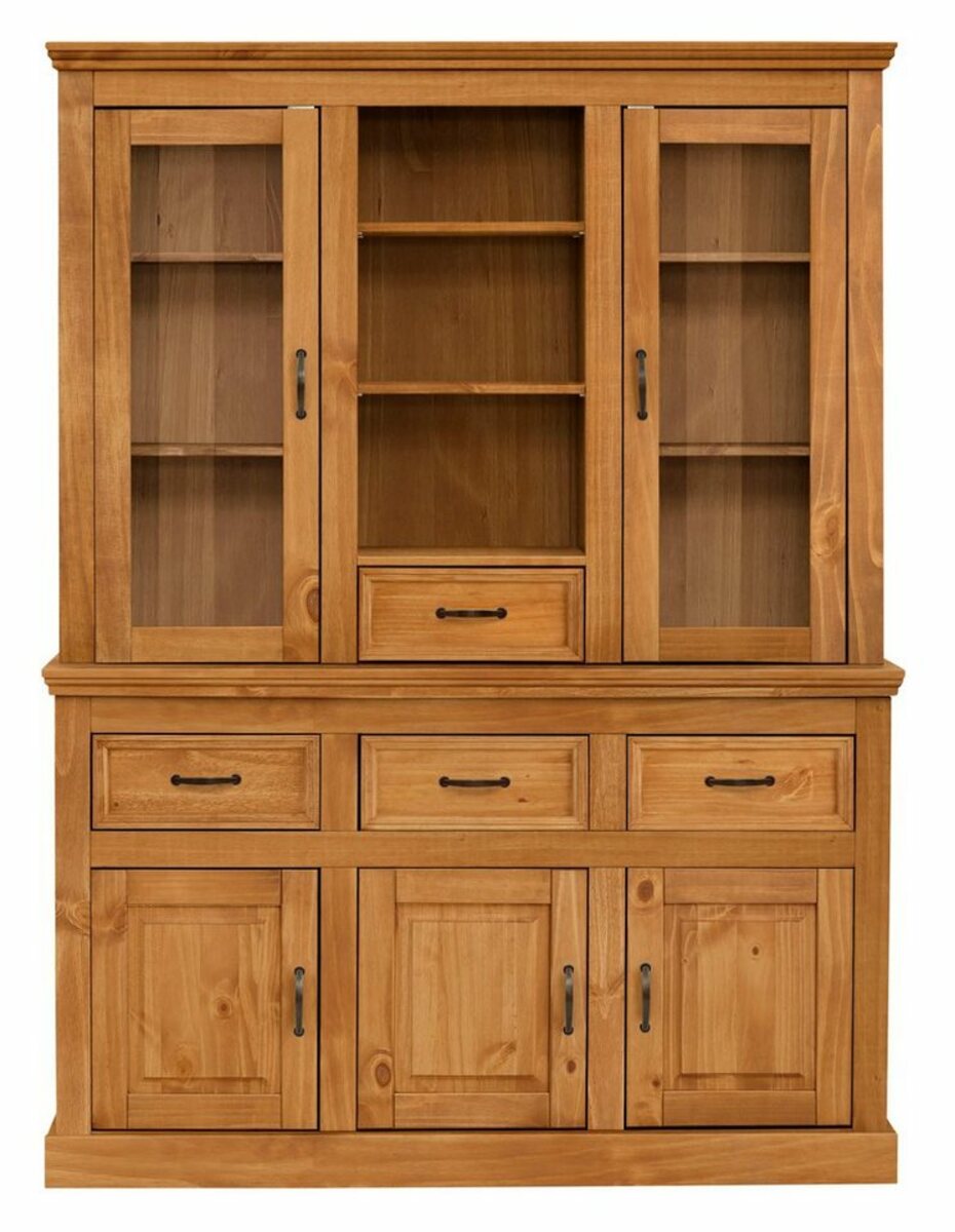 Bild 1 von Home affaire Buffet Selma aus massivem Kiefernholz, mit Griffen aus antikisiertem Metall, Beige