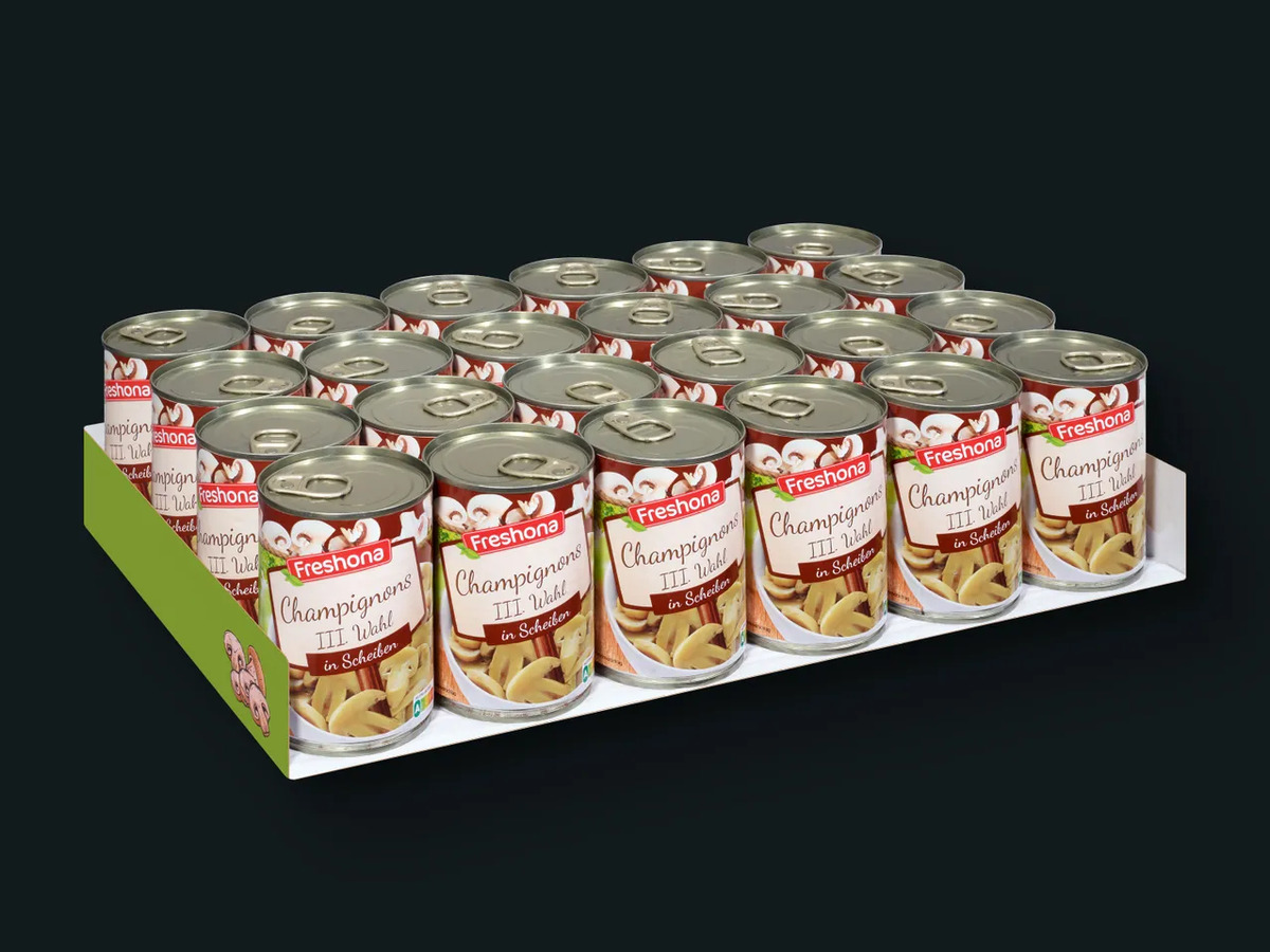 Bild 1 von Freshona Champignons III. Wahl in Scheiben, 
         24x 314 ml; Abtropfgewicht: 24x 170 g