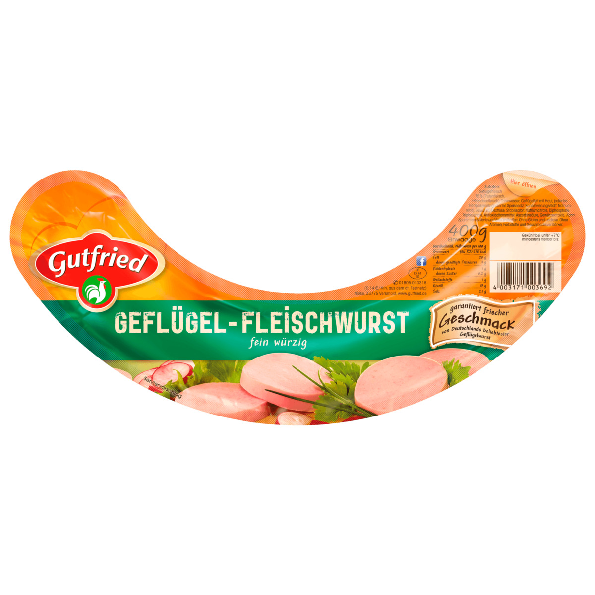 Bild 1 von Gutfried Geflügel-Fleischwurst 400g