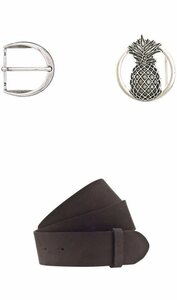 Vanzetti Ledergürtel (Set) mit auswechselbaren Schließen, Braun