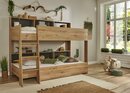 Bild 1 von Relita Etagenbett Sway, 2 Liegeflächen, mit Leiter, rückseitige Regale, wahlweise mit Matratze, Beige