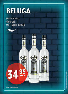 BELUGA Noble Vodka
40 % Vol.