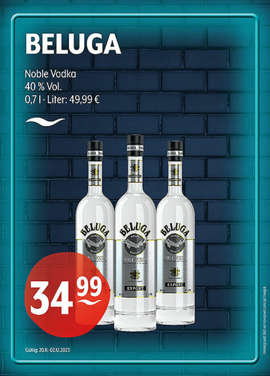 BELUGA Noble Vodka 40 % Vol. von Getränke Hoffmann ansehen!