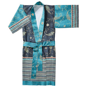 Bassetti Kimono Bibi B1, Blau, Dunkelblau, Textil, Ornament, Gr. S/M, Badtextilien, Bademäntel